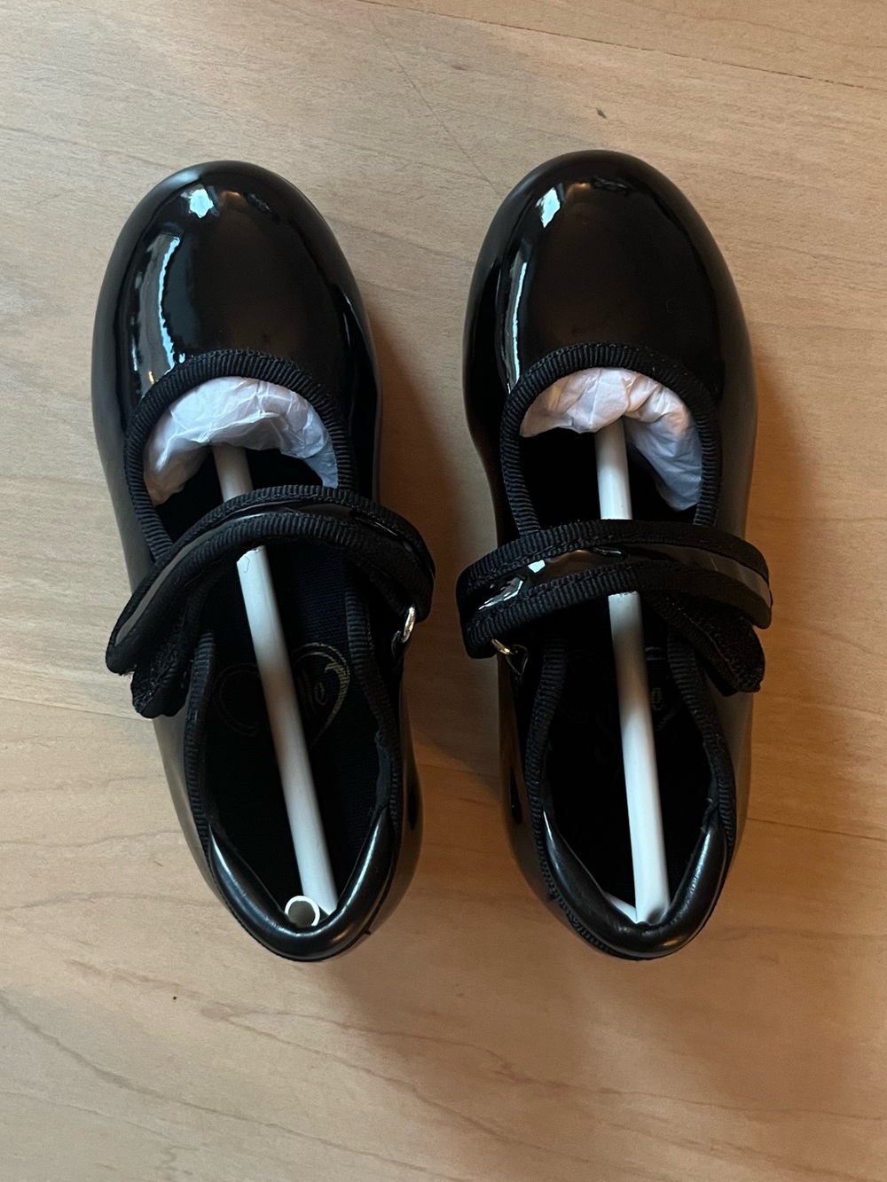 NWT/NIB Stelle Tap Shoes, Black Patent, Size 7MT
